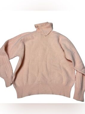 Vintage wool Angora turtleneck sweater pink
